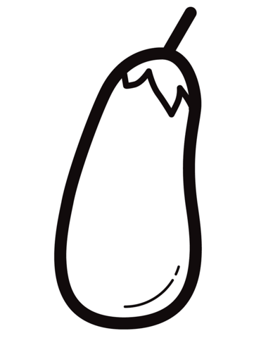 Simple Eggplant Coloring Page